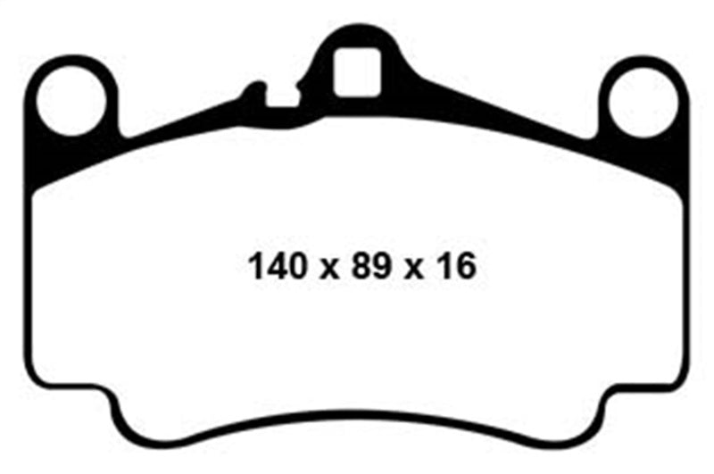 EBC 03-05 Porsche 911 (996) (Cast Iron Rotor only) 3.6 Carrera 4S Yellowstuff Front Brake Pads - Brakes Rotors &