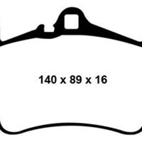 EBC 03-05 Porsche 911 (996) (Cast Iron Rotor only) 3.6 Carrera 4S Yellowstuff Front Brake Pads - Brakes Rotors &