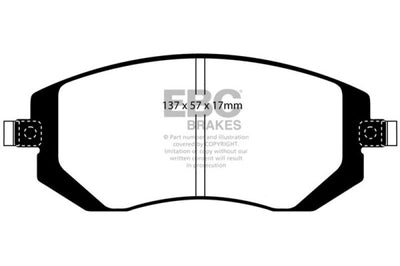 EBC 03-05 Subaru Impreza 2.0 Turbo WRX Bluestuff Front Brake Pads - Brakes Rotors &