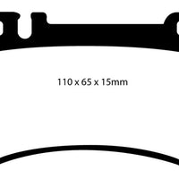 EBC 03-06 Mercedes-Benz CL55 AMG 5.4 Supercharged Yellowstuff Rear Brake Pads - Brakes Rotors &