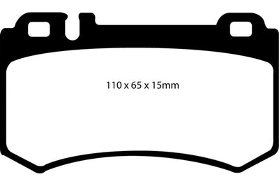 EBC 03-06 Mercedes-Benz CL55 AMG 5.4 Supercharged Yellowstuff Rear Brake Pads - Brakes Rotors &