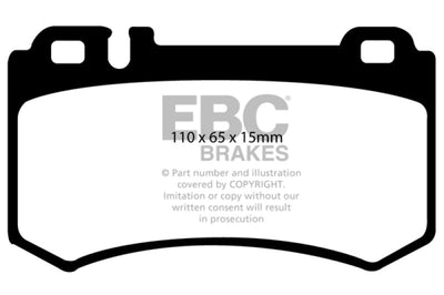 EBC 03-06 Mercedes-Benz CL55 AMG 5.4 Supercharged Yellowstuff Rear Brake Pads - Brakes Rotors &