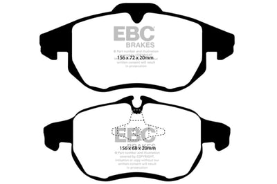 EBC 03 Saab 9-3 2.0 Turbo (Arc) Yellowstuff Front Brake Pads - Brakes Rotors &