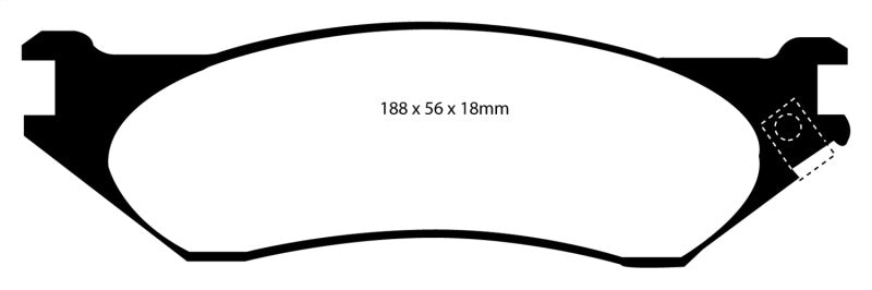 EBC 04-06 Dodge Durango 3.7 Yellowstuff Front Brake Pads - Brakes Rotors &