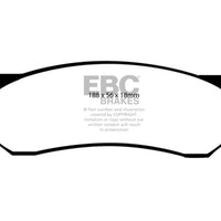 EBC 04-06 Dodge Durango 3.7 Yellowstuff Front Brake Pads - Brakes Rotors &