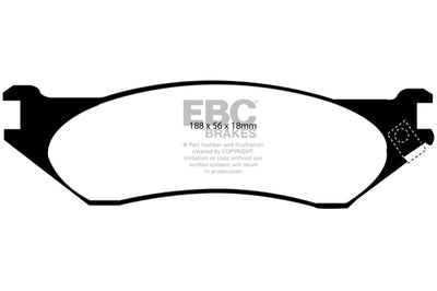EBC 04-06 Dodge Durango 3.7 Yellowstuff Front Brake Pads - Brakes Rotors &