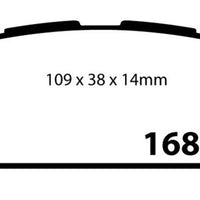 EBC 04-06 Saab 9-2X 2.0 Turbo Yellowstuff Rear Brake Pads - Brakes Rotors &