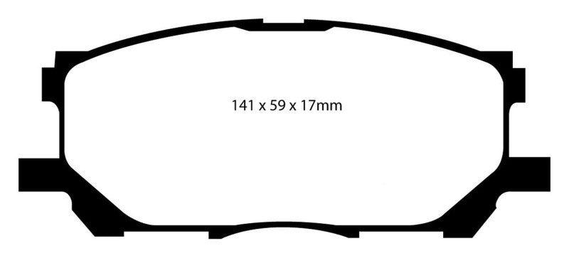 EBC 04-07 Lexus RX330 3.3 Yellowstuff Front Brake Pads - Brakes Rotors &