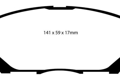 EBC 04-07 Lexus RX330 3.3 Yellowstuff Front Brake Pads - Brakes Rotors &