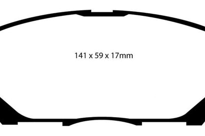 EBC 04-07 Lexus RX330 3.3 Yellowstuff Front Brake Pads - Brakes Rotors &