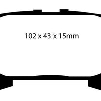 EBC 04-07 Lexus RX330 3.3 Yellowstuff Rear Brake Pads - Brakes Rotors &