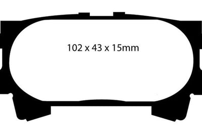 EBC 04-07 Lexus RX330 3.3 Yellowstuff Rear Brake Pads - Brakes Rotors &