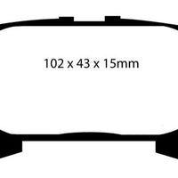 EBC 04-07 Lexus RX330 3.3 Yellowstuff Rear Brake Pads - Brakes Rotors &