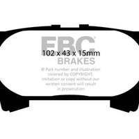 EBC 04-07 Lexus RX330 3.3 Yellowstuff Rear Brake Pads - Brakes Rotors &