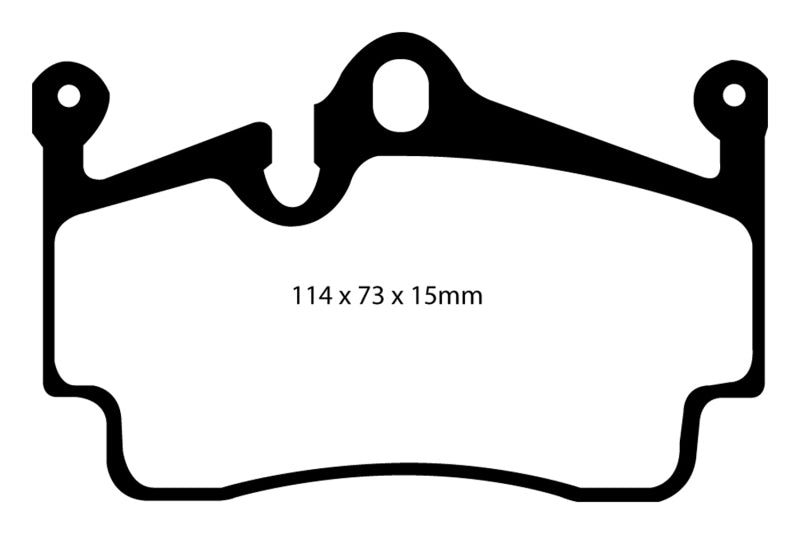 EBC 04-08 Porsche Boxster (Cast Iron Rotors only) 2.7 Yellowstuff Rear Brake Pads - Brakes &
