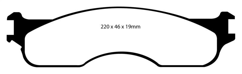 EBC 04 Dodge Ram SRT-10 8.3 Yellowstuff Front Brake Pads - Brakes Rotors &