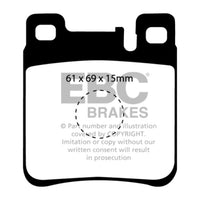 EBC 05-06 Chrysler Crossfire 3.2 SRT6 Yellowstuff Rear Brake Pads - Brakes Rotors &