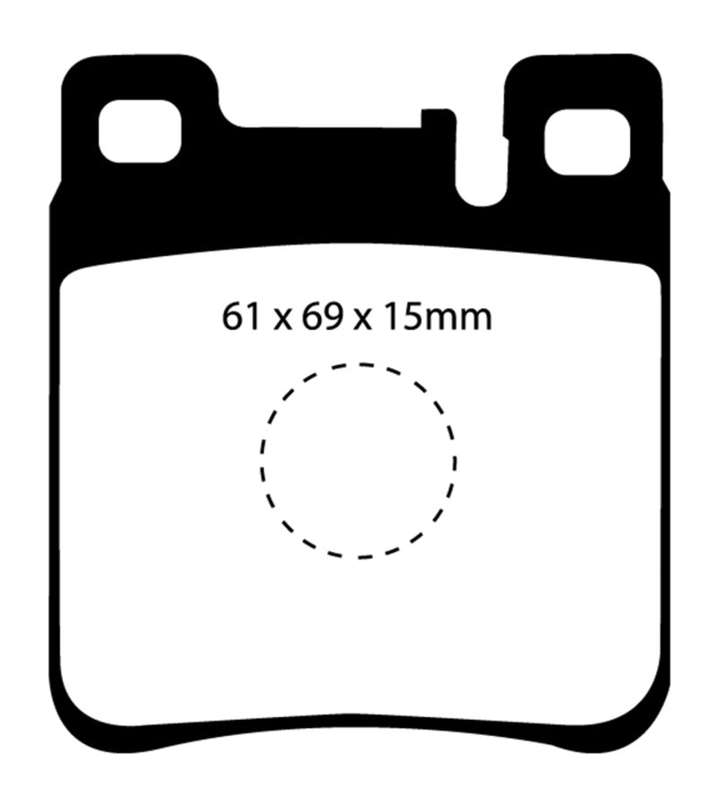 EBC 05-06 Chrysler Crossfire 3.2 SRT6 Yellowstuff Rear Brake Pads - Brakes Rotors &