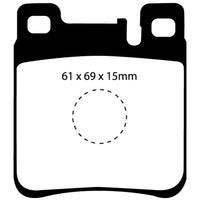 EBC 05-06 Chrysler Crossfire 3.2 SRT6 Yellowstuff Rear Brake Pads - Brakes Rotors &