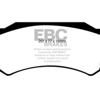 EBC 05-06 Dodge Ram SRT-10 8.3 Greenstuff Front Brake Pads - Brakes Rotors &