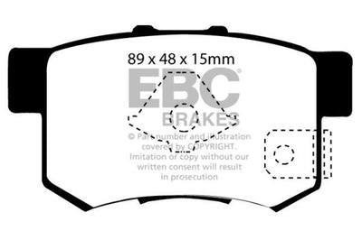 EBC 05-06 Honda CR-V 2.4 Greenstuff Rear Brake Pads - Brakes Rotors &