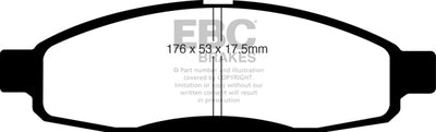 EBC 05-06 Infiniti QX56 5.6 (Bosch) Greenstuff Front Brake Pads - Brakes Rotors &