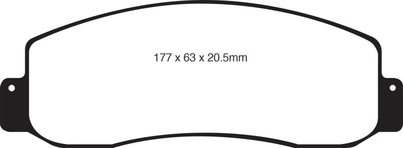 EBC 05-07 Ford F250 (inc Super Duty) 5.4 (2WD) Extra Duty Front Brake Pads - Brakes Rotors &