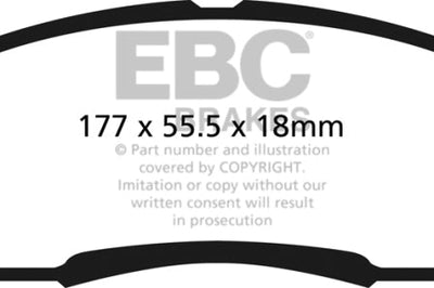 EBC 05-07 Ford F250 (inc Super Duty) 5.4 (2WD) Yellowstuff Rear Brake Pads - Brakes Rotors &