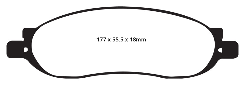 EBC 05-07 Ford F250 (inc Super Duty) 5.4 (2WD) Yellowstuff Rear Brake Pads - Brakes Rotors &