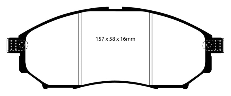 EBC 05-08 Infiniti G35 3.5 2WD Bluestuff Front Brake Pads - Brakes Rotors &