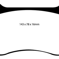 EBC 05-10 Chrysler 300C 6.1 SRT8 Yellowstuff Front Brake Pads (Excl 6 Piston Calipers) - Brakes Rotors &