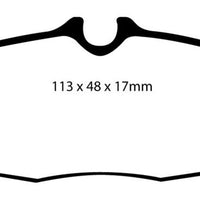 EBC 05-10 Ford Mustang 4.0 Yellowstuff Rear Brake Pads - Brakes Rotors &