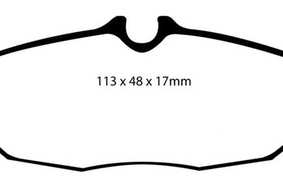 EBC 05-10 Ford Mustang 4.0 Yellowstuff Rear Brake Pads - Brakes Rotors &