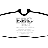 EBC 05-10 Ford Mustang 4.0 Yellowstuff Rear Brake Pads - Brakes Rotors &