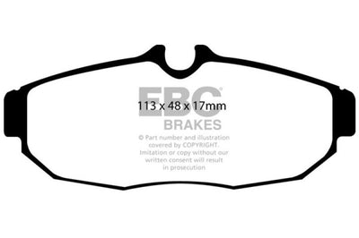 EBC 05-10 Ford Mustang 4.0 Yellowstuff Rear Brake Pads - Brakes Rotors &