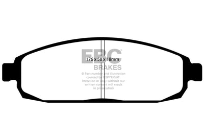 EBC 05-10 Jeep Commander 3.7 Greenstuff Front Brake Pads - Brakes Rotors &