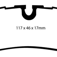 EBC 05-10 Land Rover LR3 4.4 Yellowstuff Rear Brake Pads - Brakes Rotors &