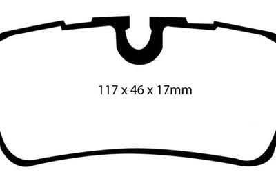 EBC 05-10 Land Rover LR3 4.4 Yellowstuff Rear Brake Pads - Brakes Rotors &