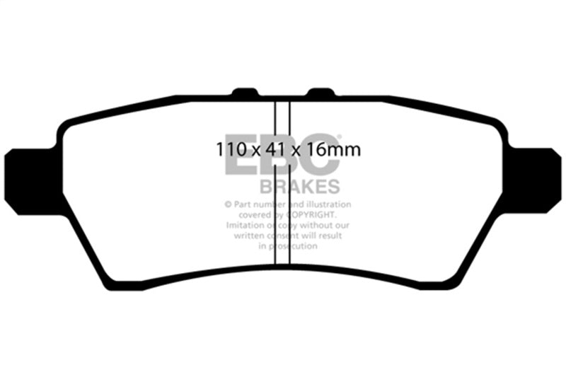EBC 05-12 Nissan Pathfinder 4.0 Yellowstuff Rear Brake Pads - Brakes Rotors &