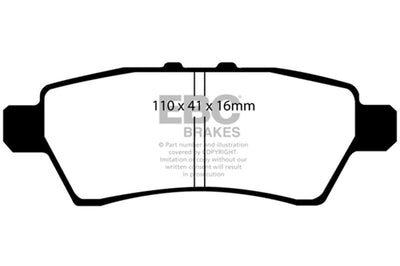 EBC 05-12 Nissan Pathfinder 4.0 Yellowstuff Rear Brake Pads - Brakes Rotors &