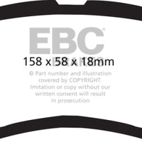 EBC 05-14 Honda Ridgeline 3.5 Greenstuff Front Brake Pads - Brakes Rotors &
