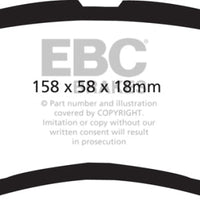 EBC 05-14 Honda Ridgeline 3.5 Greenstuff Front Brake Pads - Brakes Rotors &