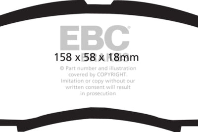 EBC 05-14 Honda Ridgeline 3.5 Greenstuff Front Brake Pads - Brakes Rotors &