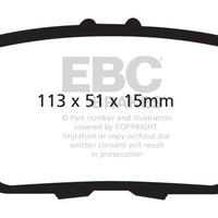 EBC 05-14 Honda Ridgeline 3.5 Greenstuff Rear Brake Pads - Brakes Rotors &
