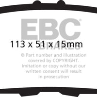 EBC 05-14 Honda Ridgeline 3.5 Greenstuff Rear Brake Pads - Brakes Rotors &