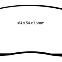 EBC 05 + Nissan Frontier 2.5 2WD Greenstuff Front Brake Pads - Brakes Rotors &