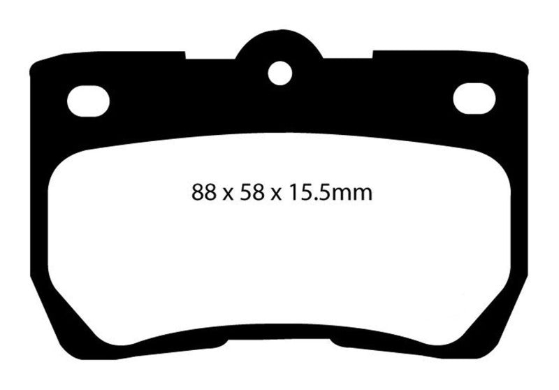 EBC 06-07 Lexus GS300 3.0 Yellowstuff Rear Brake Pads - Brakes Rotors &