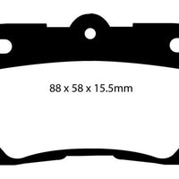 EBC 06-07 Lexus GS300 3.0 Yellowstuff Rear Brake Pads - Brakes Rotors &