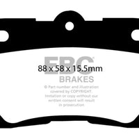 EBC 06-07 Lexus GS300 3.0 Yellowstuff Rear Brake Pads - Brakes Rotors &