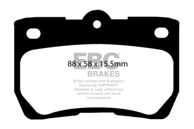 EBC 06-07 Lexus GS300 3.0 Yellowstuff Rear Brake Pads - Brakes Rotors &